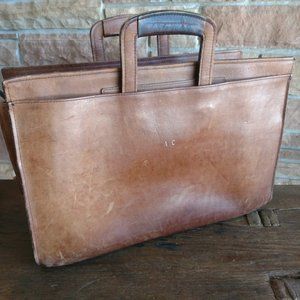 Vintage David King Leather Drop Handle Attache